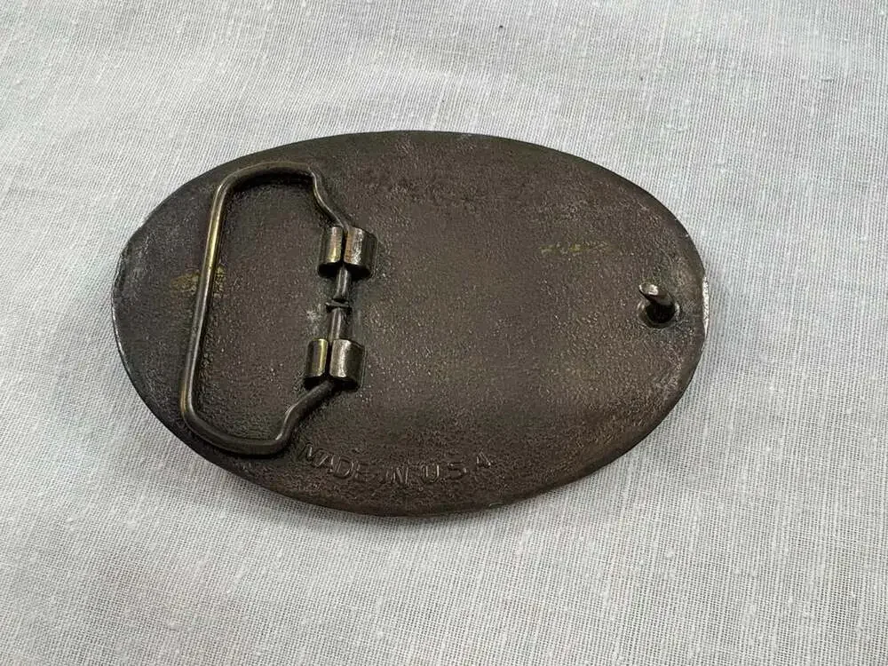 The State Of Texas Vintage Brass Belt Buckle Made In USA